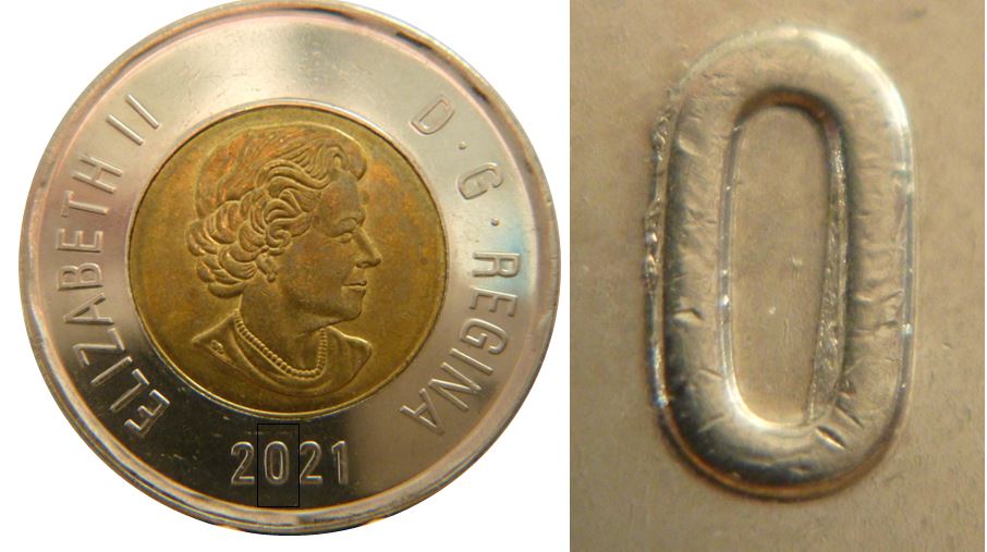 2 Dollars 2021-Dépôt de métal sur légende coté avers-1.JPG
