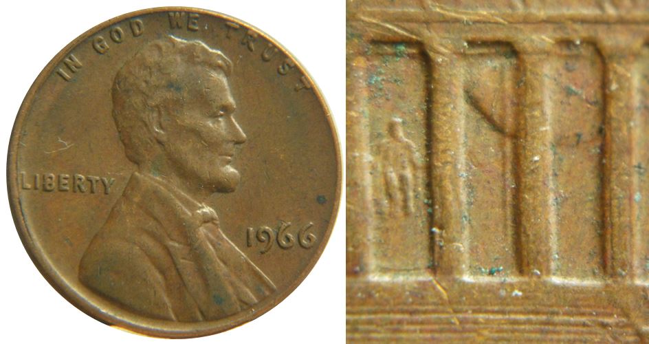 1 Cents 1966 USA -Planche de surf dans le Mémorial-1.JPG