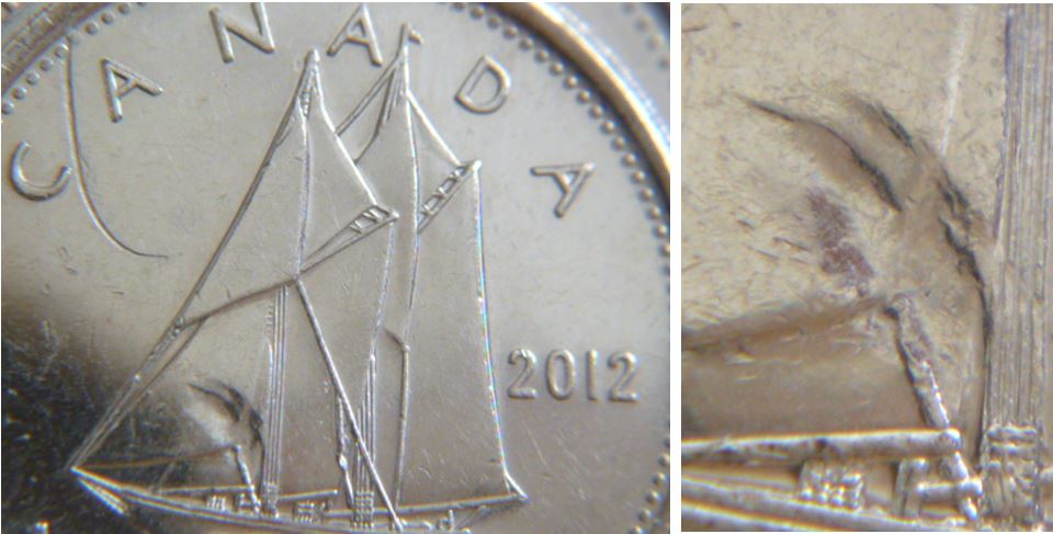 10 Cents 2012-Frappe a travers revers-1.JPG