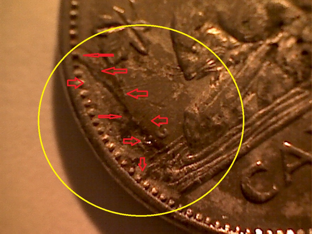 5 CENTS 1963 Coin cassé et retenu B524173H.jpg