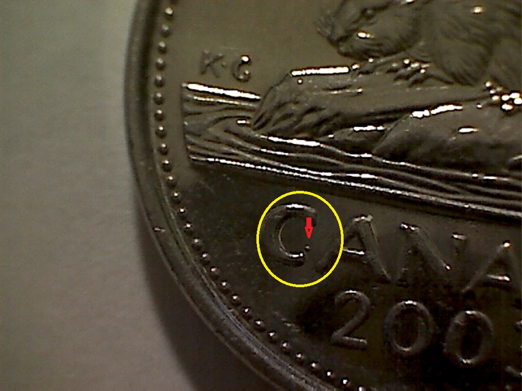 5 CENTS 2003 P N.E. Point ds le C de CANADA B525006C.jpg