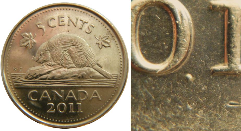 5 Cents 2011-Point entre 0.1-No.2,.JPG