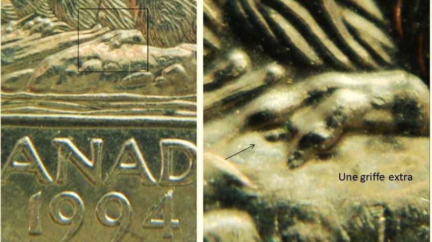 5 Cents 1994-Éclat coin patte arrière griffe extra-1,.JPG
