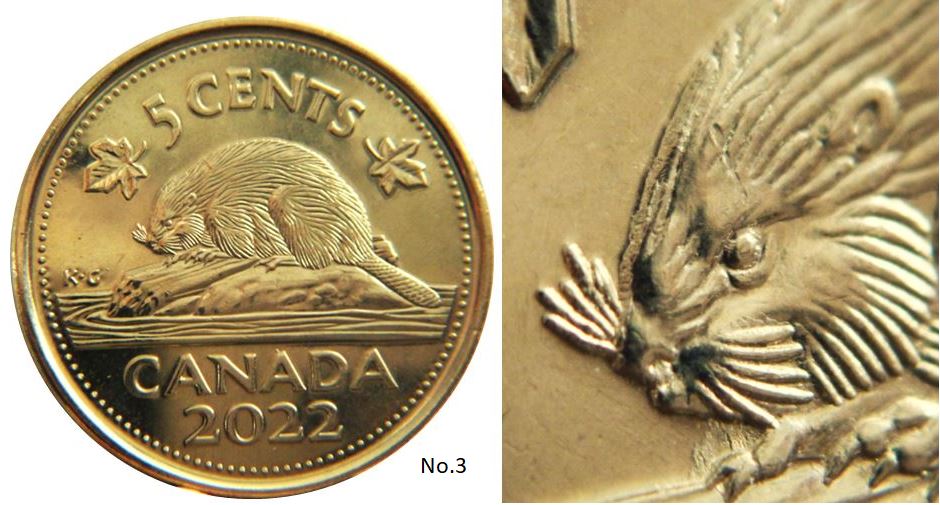 5 Cents 2022-Accumulation sur le castor-No.3,.JPG
