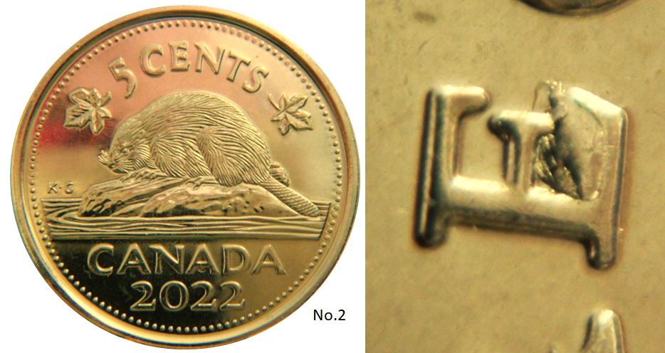 5 Cents 2022-Éclat coin dans E de rEgina-No.2,.JPG