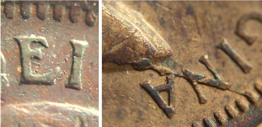 1 Cents 1953nsf-3 Suspendu+coin fendillé à travers N regiNa,1,.JPG