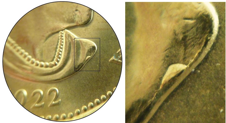 1 Dollar 2022-Éclat coin à la base de effigie à droite-1.JPG