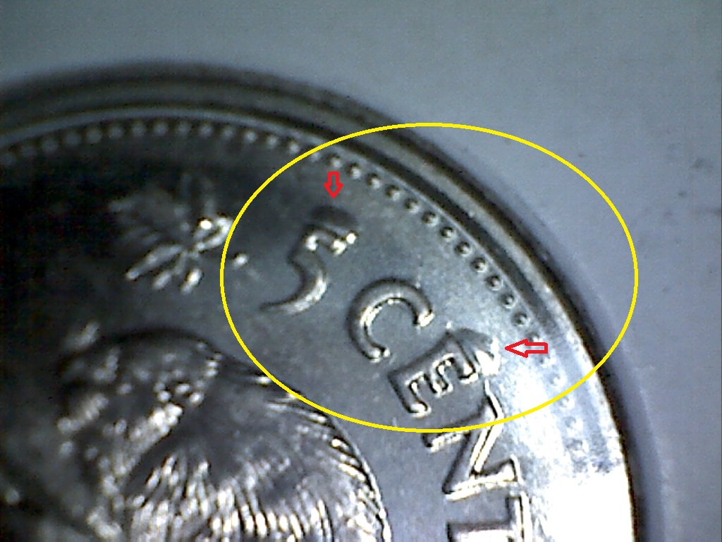 5 Cents 2003 A.E. Défaut de placage (bulles) des deux cotés B525036B 2 de 2.jpg