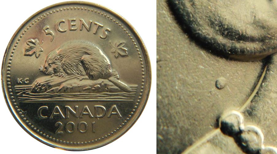 5 Cents 2001p-Point à la nuque de effigie-1.JPG