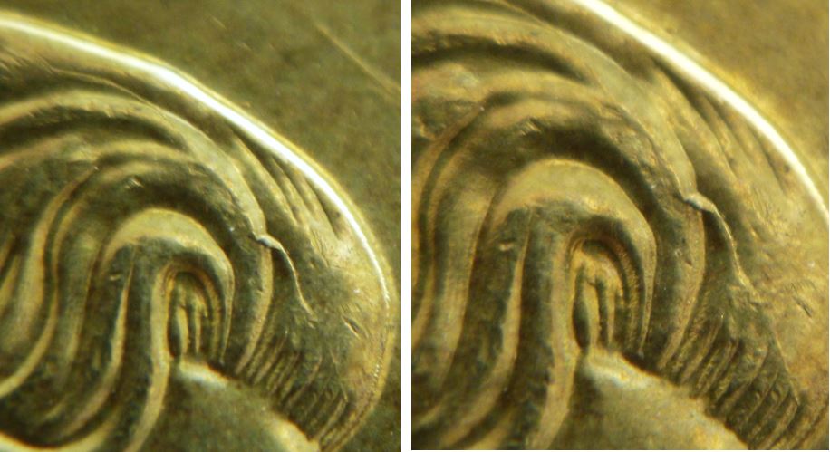 1 Dollar2022-Coin fendillé sur tête de effigie-1.JPG