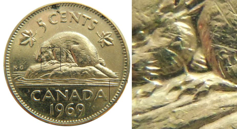 5 Cents 1969-Deux dommage du coin coté revers-1,.JPG