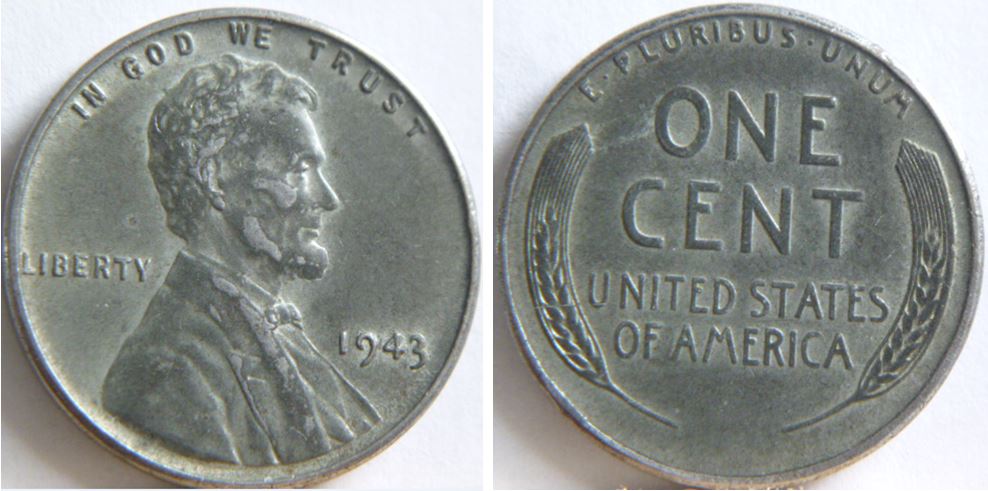 1 Cent USA- 1943-Erreur de Zinc Cent non plaquée-1.JPG
