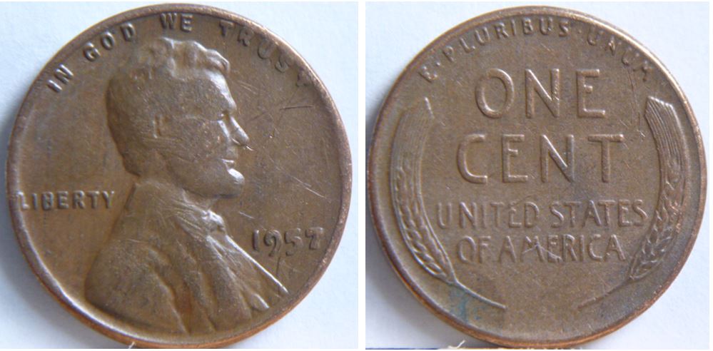 1 Cent USA- 1957-Bizar..Ressemble a1 cent 1960 Split Planchet Before Strike.JPG