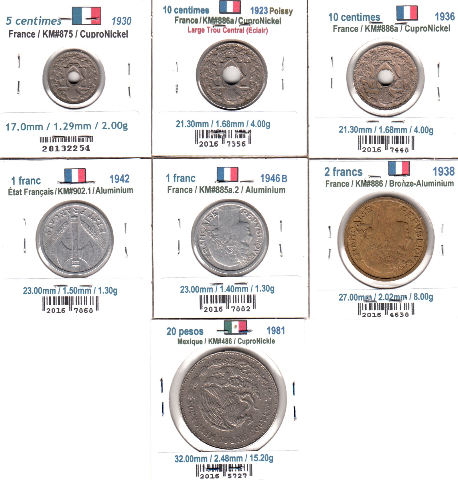 À Vendre - Lot 7 pièces France-Mexique - Back.jpg