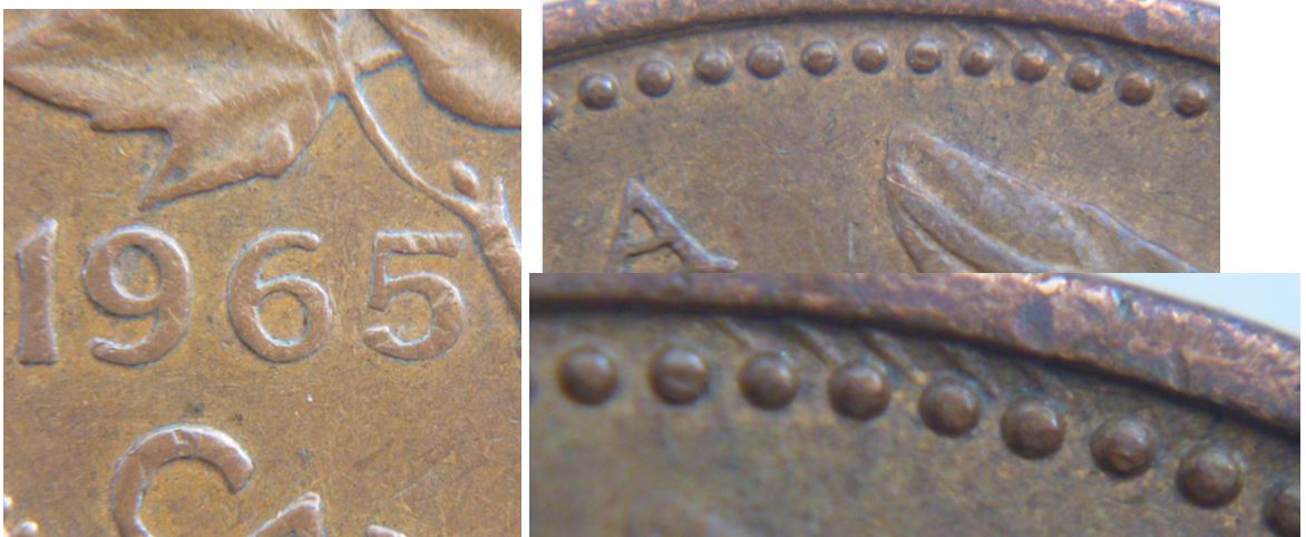 1 Cent 1965 G.P.- Dommage de coin entre perles et listel sous effigie-1.JPG
