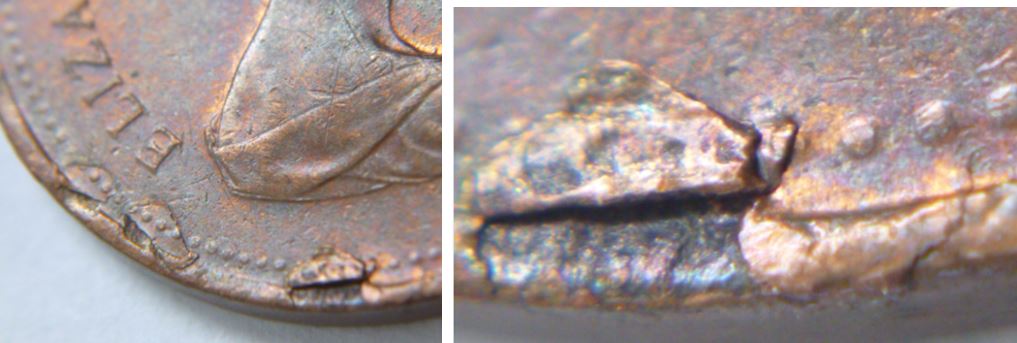 1 Cent 1979-Défaut flan-Avers+Double 79-Coin détérioré-2.JPG