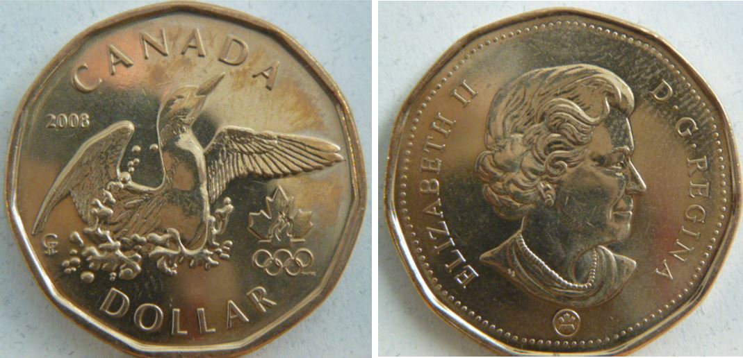 1 Dollar 2008-Éclat de coin-Caché dans la flamme Olympique-1.JPG