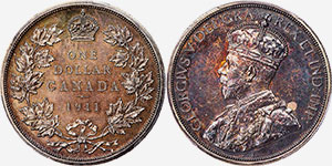 1 dollar 1911 Canada