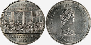 1 dollar 1982 - Constitution - Monnaie canadienne
