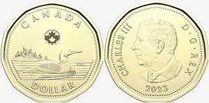 1 dollar 2023 Charles III Effigy Portrait on Canadian Coins