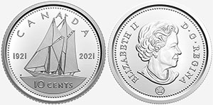 10 cents 2021 - Bluenose - Canada