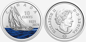 10 cents 2021 - Bluenose - Canada