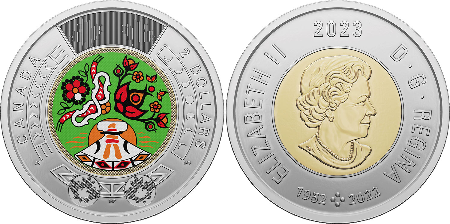 2 Канадских доллара монета. Канадский двухдолларовая монета. Монеты Канады 1 доллар 2023. 2 Доллара 2023 года. Купить доллары 2023