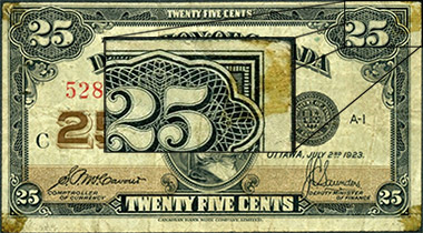 25 cents 1923 - Dominion of Canada - Tâche