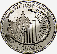25 cents 1999 December Canada