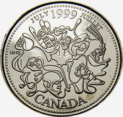 25 cents 1999 July Canada