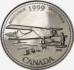 25 cents 1999 November Canada