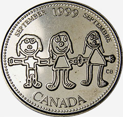 25 cents 1999 September Canada
