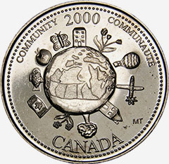 25 cents 2000 December Canada