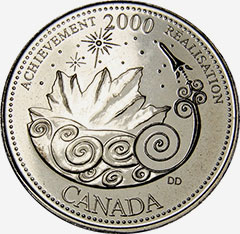 25 cents 2000 March Canada