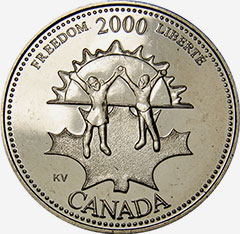 25 cents 2000 November Canada
