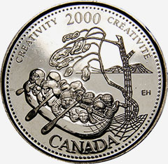 25 cents 2000 October Canada