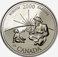 25 cents 2000 September Canada