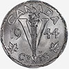 5 cents 1942 to 1945 - World War II, Victory, Tombac and Chrome Nickel Coins
