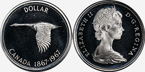 1 dollar 1967 Deep Cameo - Canada