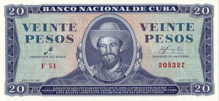 20 pesos - Camilo Cienfuegos