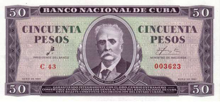 50 pesos - Calixto Garcia Iniguez