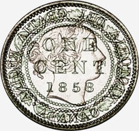 Victoria (1858) - Revers - Coins entrechoqués