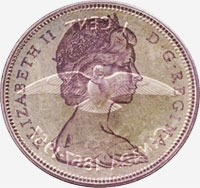 Elizabeth II (1967) - Obverse - Die clash