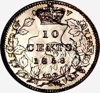 Victoria (1858) - Revers - Coins entrechoqués