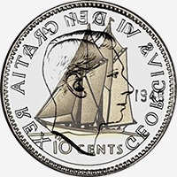 Georges VI (1948 à 1952) - Revers - Coins entrechoqués
