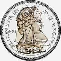 Elizabeth II (1969 to 1978) - Obverse - Die clash