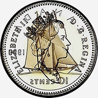 Elizabeth II (1990 to 2003) - Obverse - Die clash