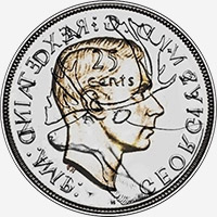 George VI (1937 to 1947) - Reverse - Die clash