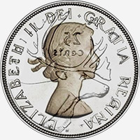 Elizabeth II (1953 to 1964) - Obverse - Die clash