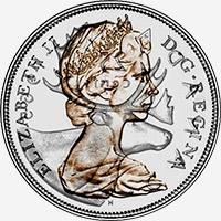 Elizabeth II (1965 to 1989) - Obverse - Die clash